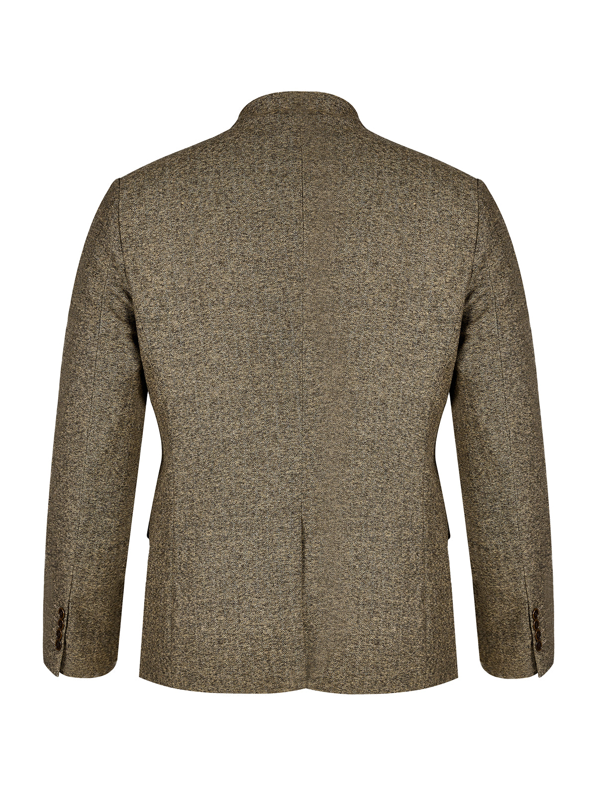 Herren Braun Hochgeschlossen Vorne Janker