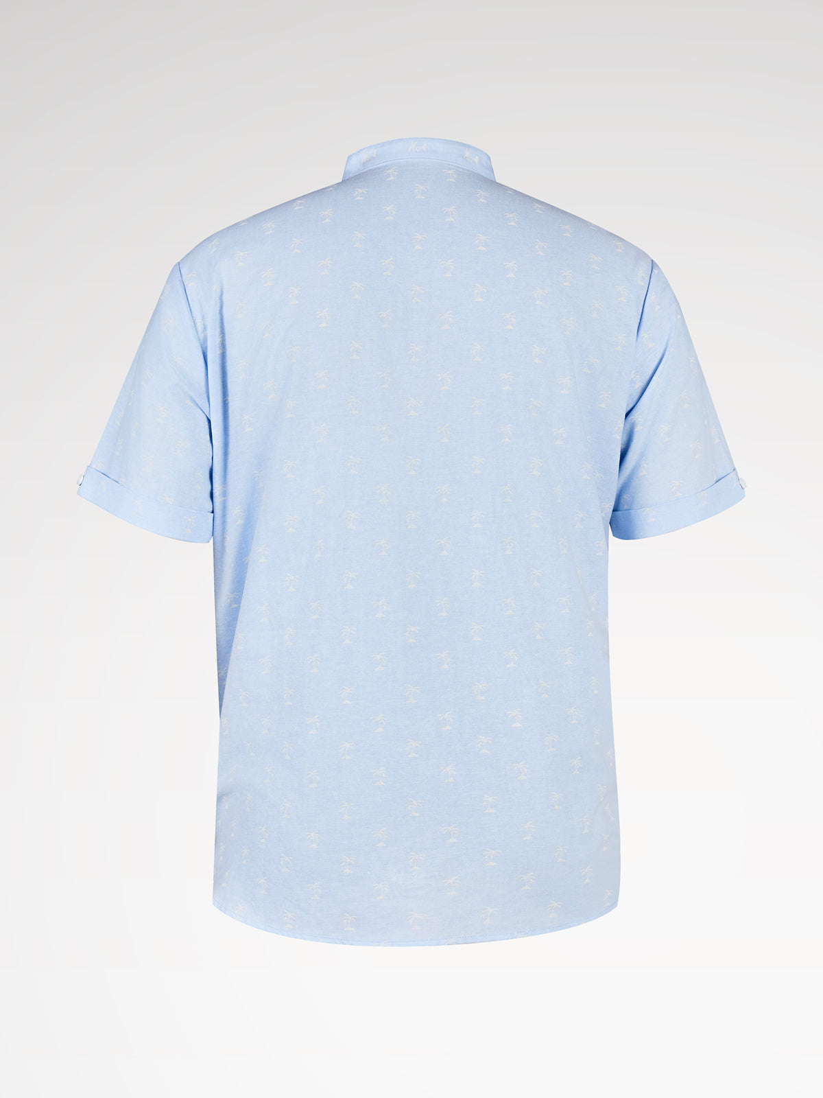 Herren Blau Hochgeschlossen Vorne Hemden