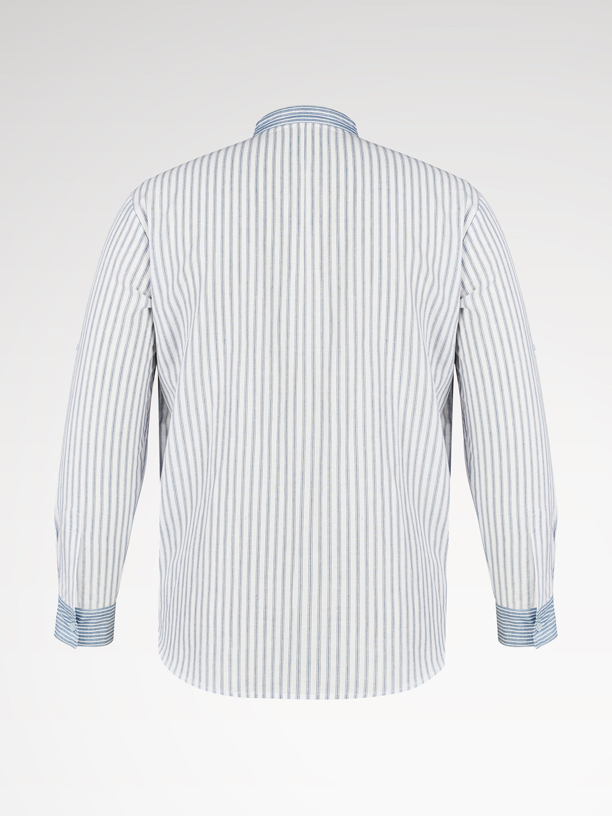 Herren Blau Hochgeschlossen Vorne Hemden