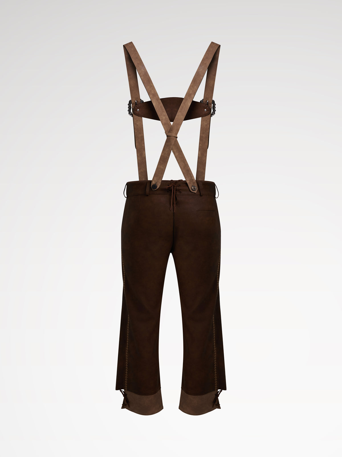 Herren Braun Hosenträgern Vorne Lederhosen