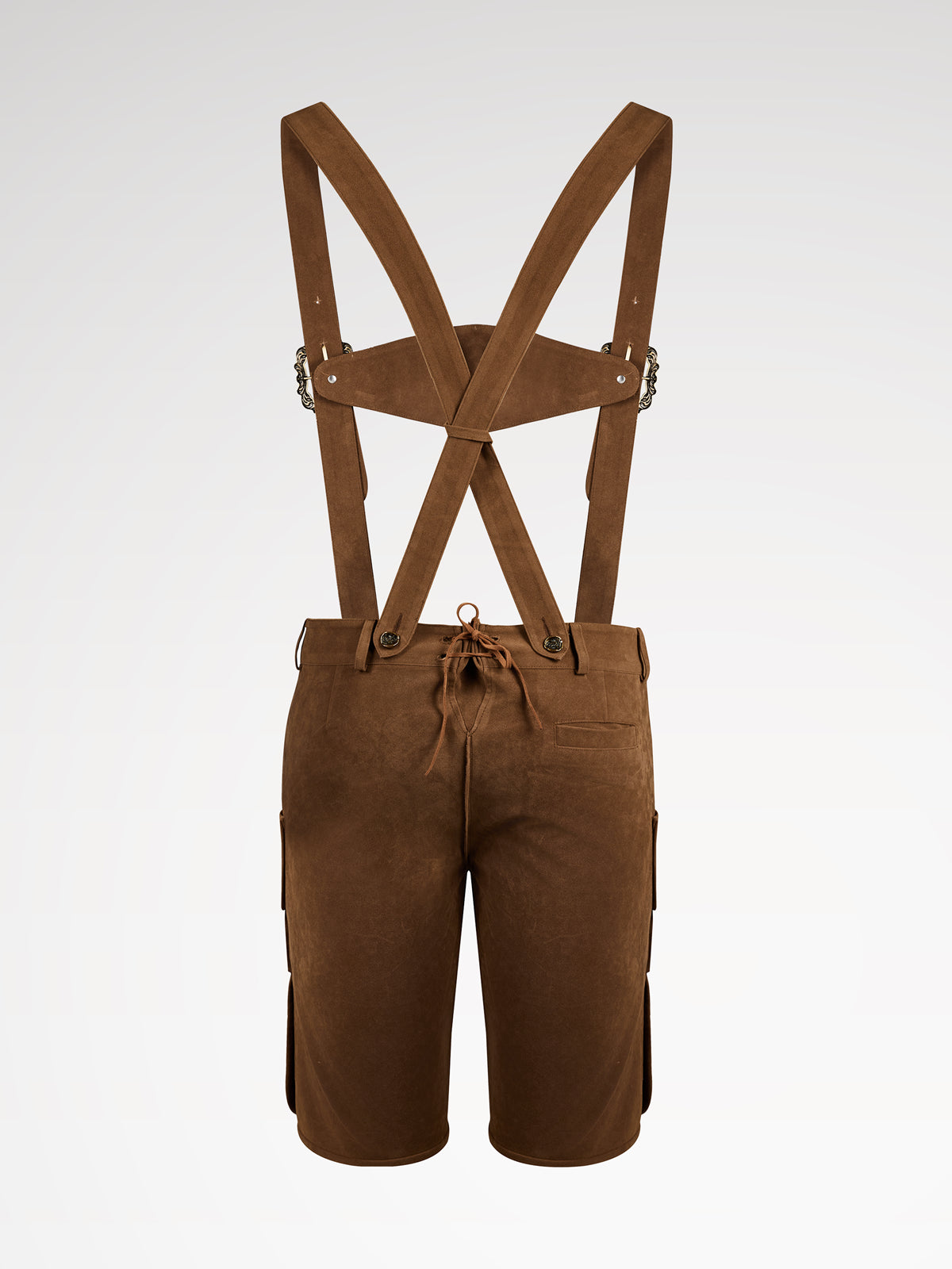 Herren Braun Hosenträgern Vorne Lederhosen