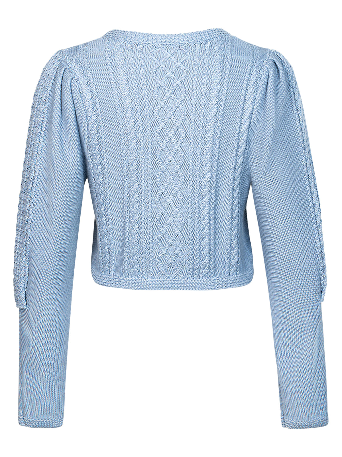 Damen Blau Rundhals Vorne Strickjacken