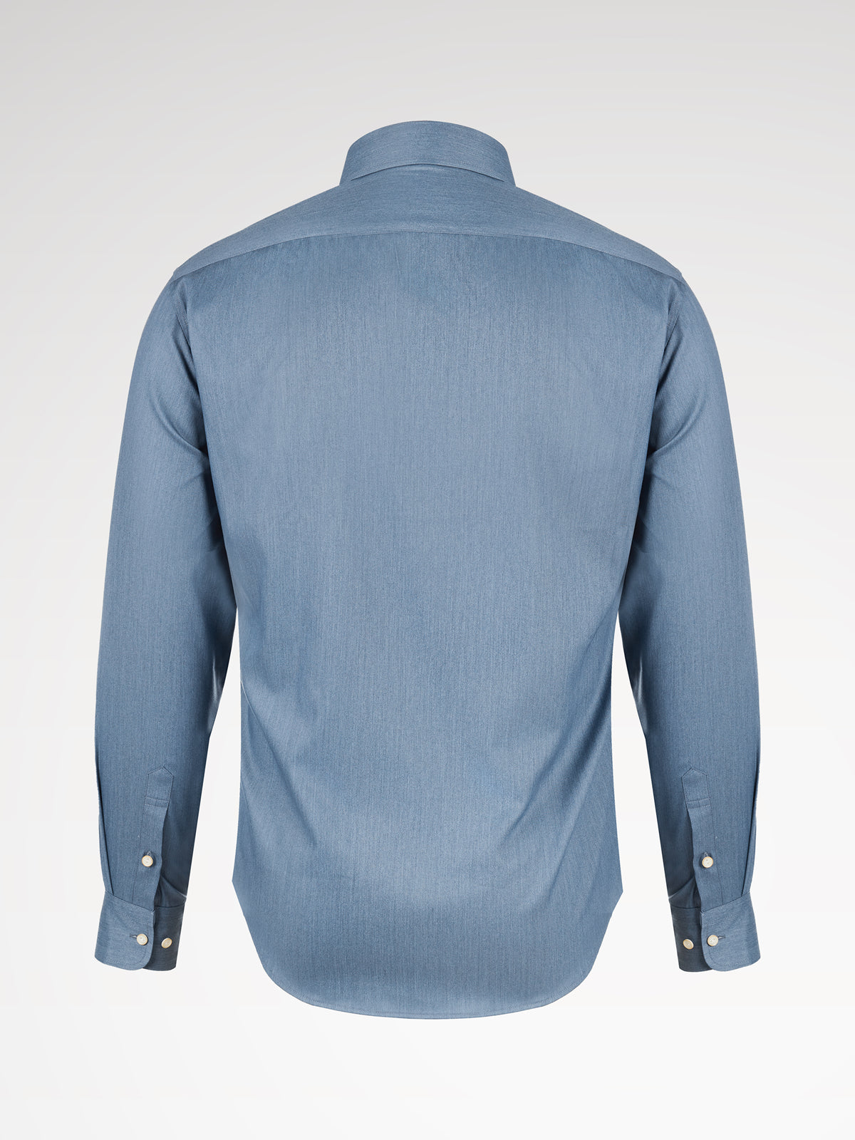 Herren Blau Hochgeschlossen Vorne Hemden