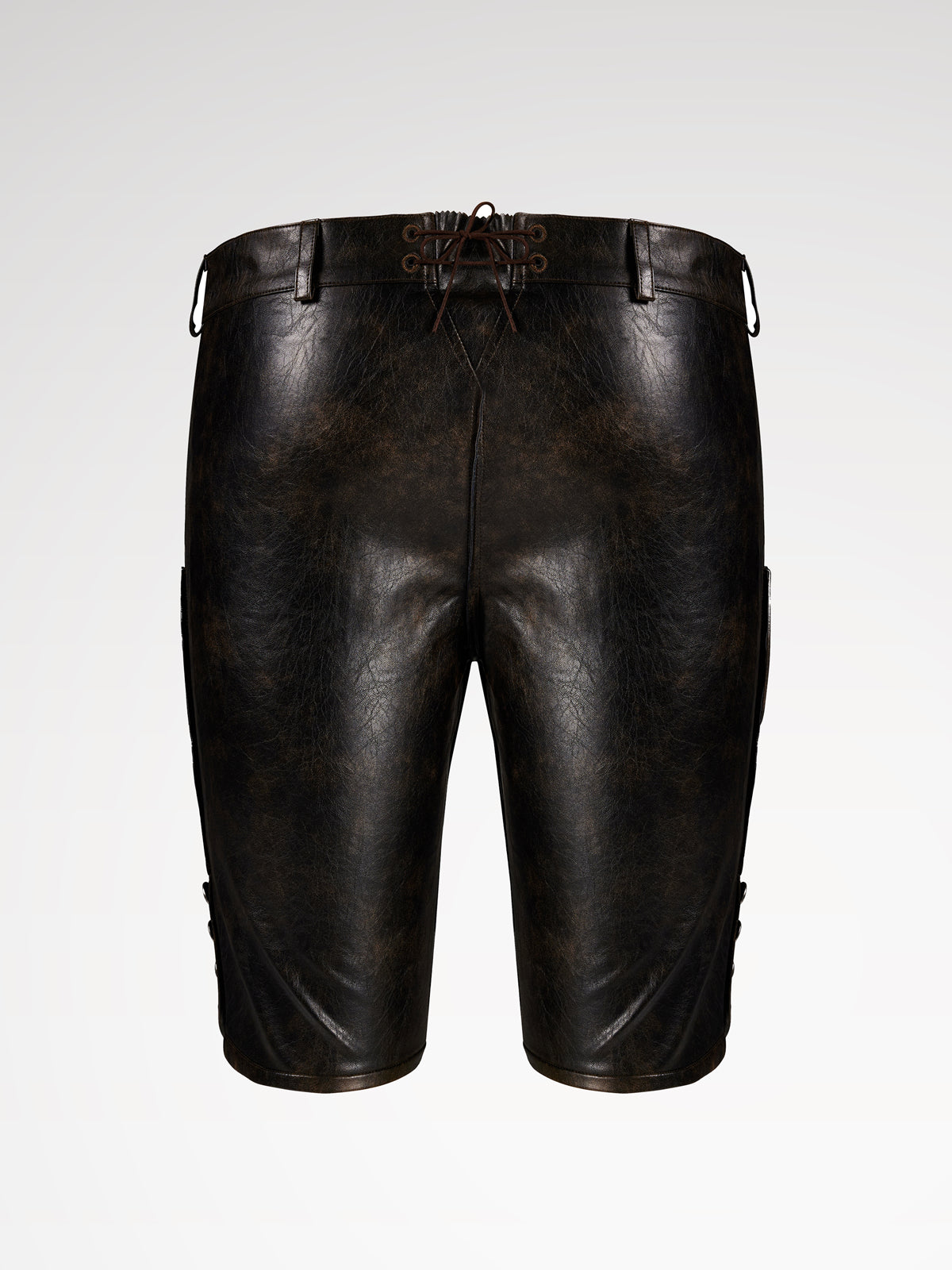 Herren Braun Kurze Hose Vorne Lederhosen