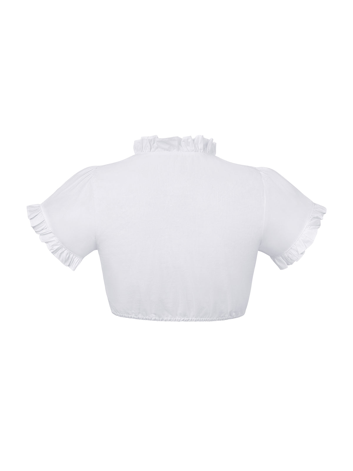 Weiß mit Herz-Ausschnitt und Kurzarm Dirndlblusen