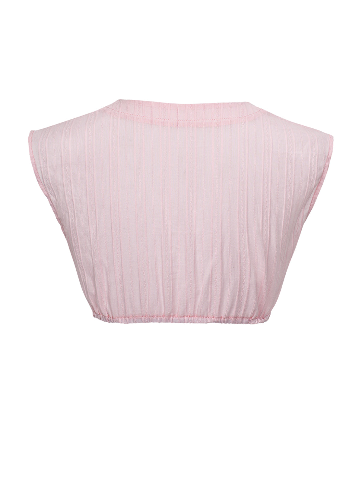 Rosa mit V-Ausschnitt und Ärmellos Dirndlblusen