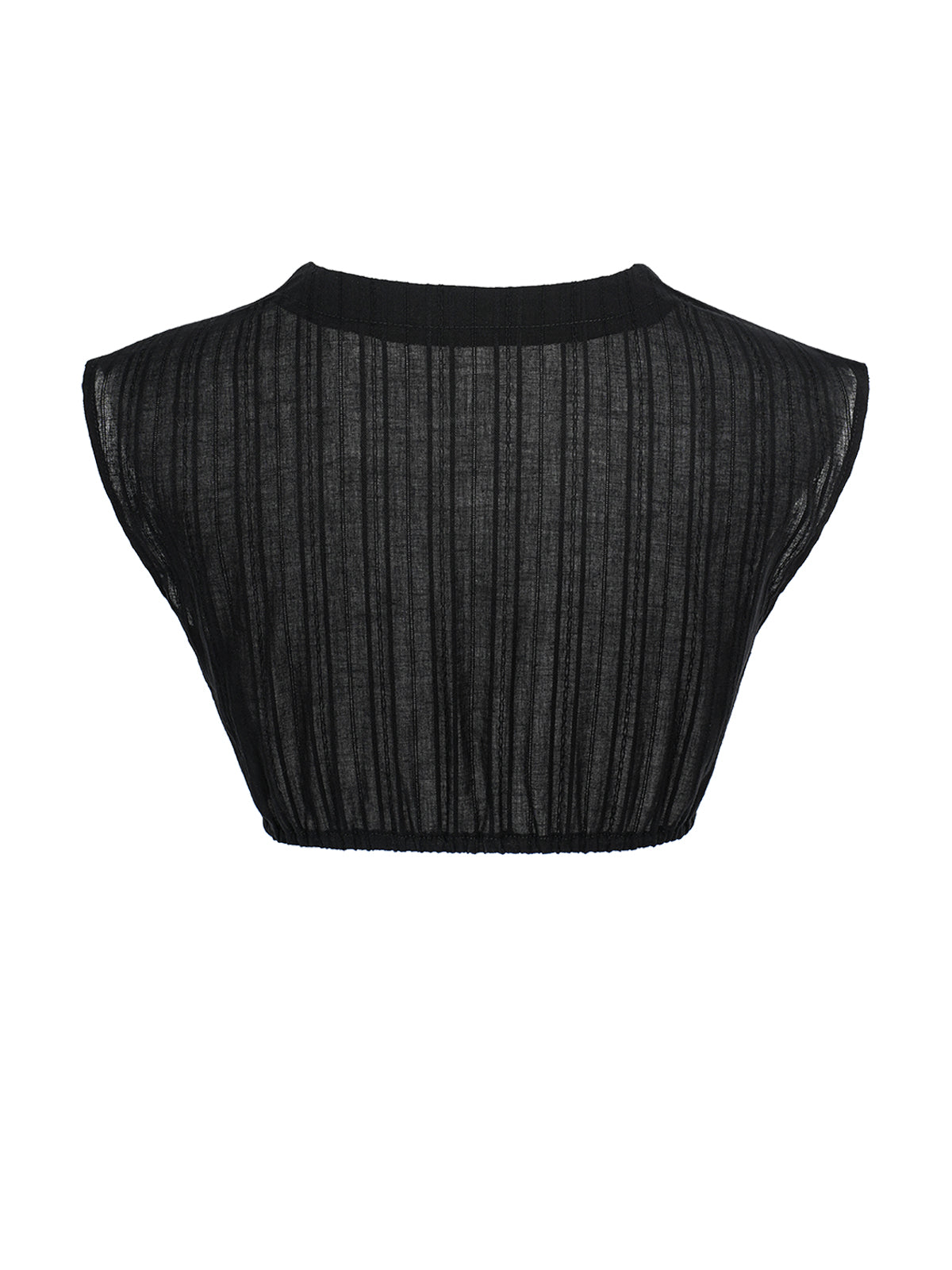 Schwarz mit V-Ausschnitt und Ärmellos Dirndlblusen