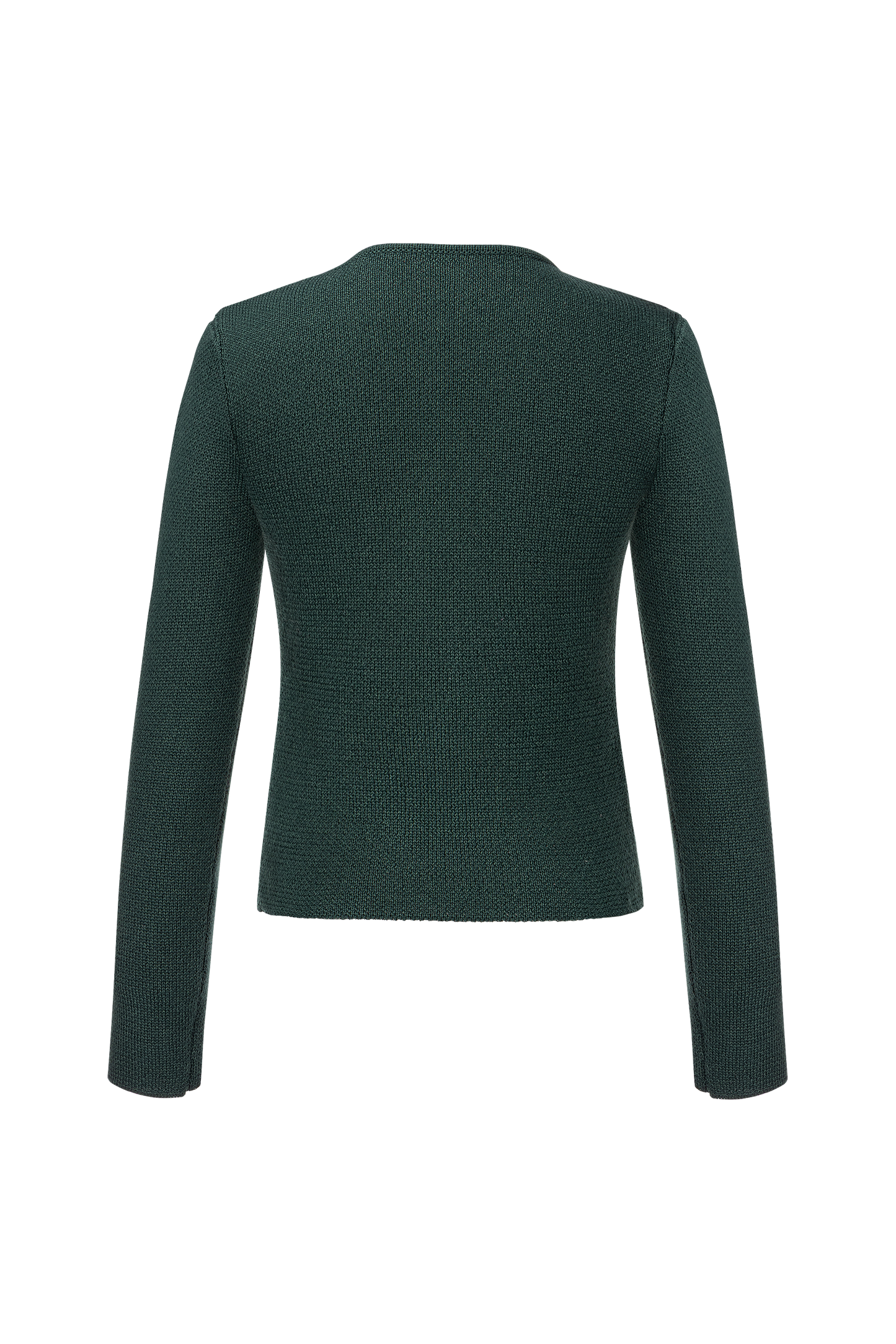 Damen Grün Rundhals Vorne Strickjacken