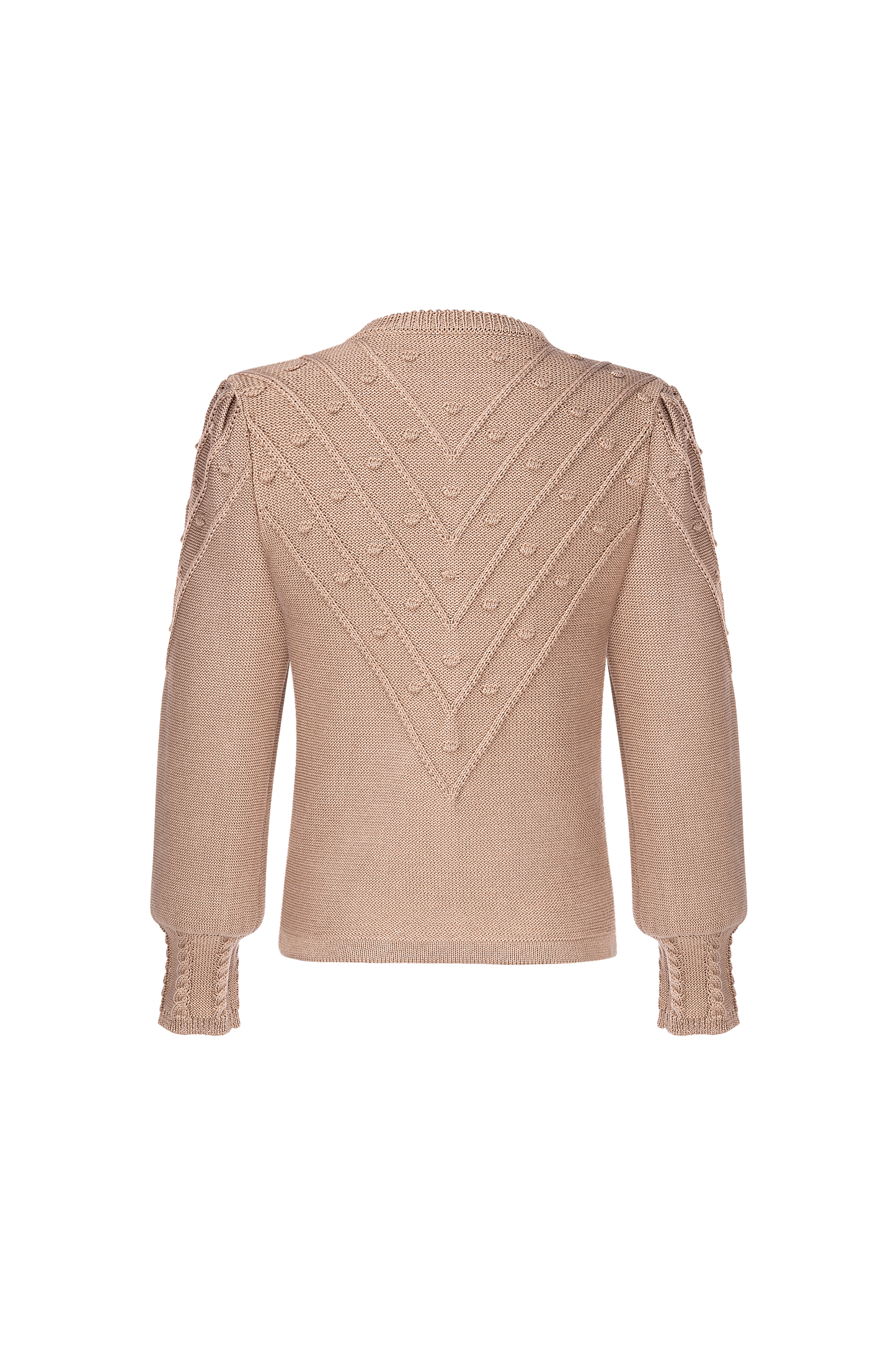 Damen Braun Rundhals Vorne Strickjacken