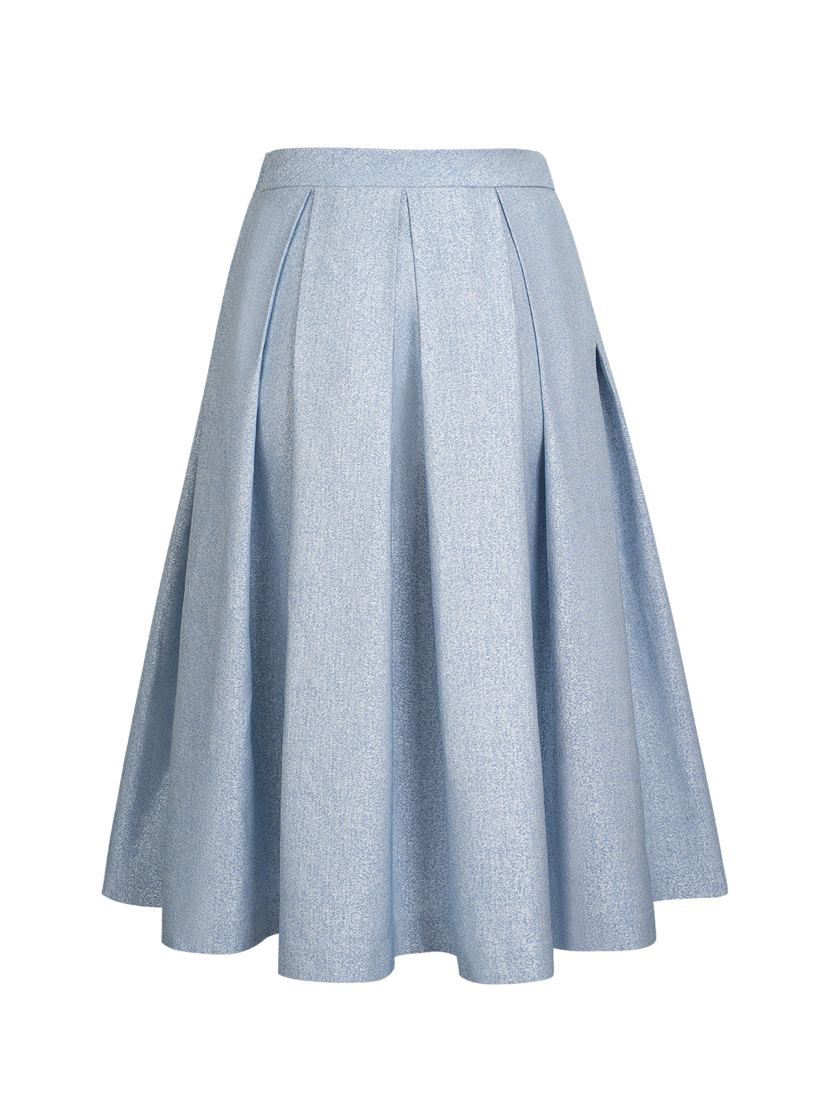 Damen Blau Reißverschluss Vorne Vorne Rocke