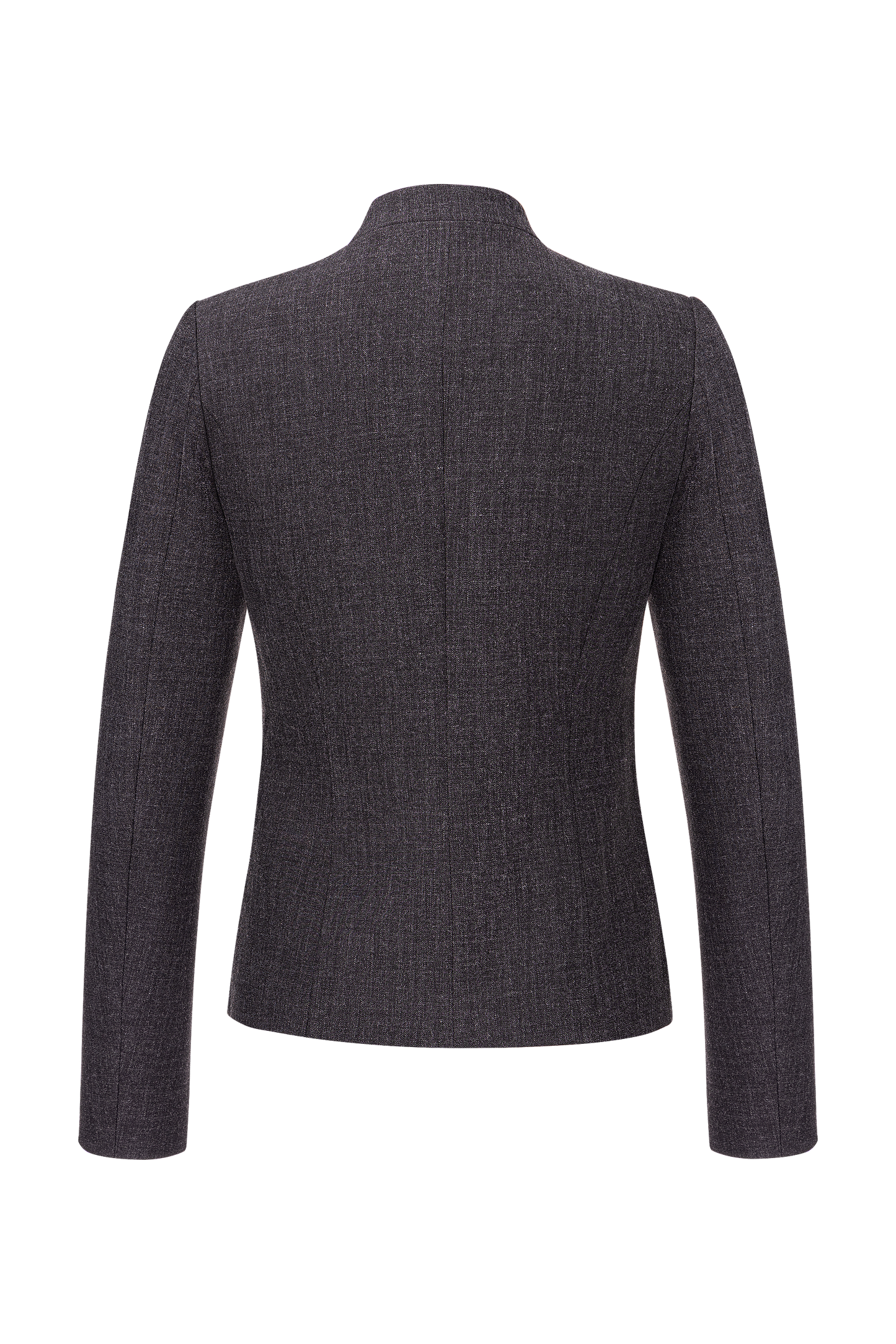 Damen Schwarz Hochgeschlossen Vorne Strickjacken