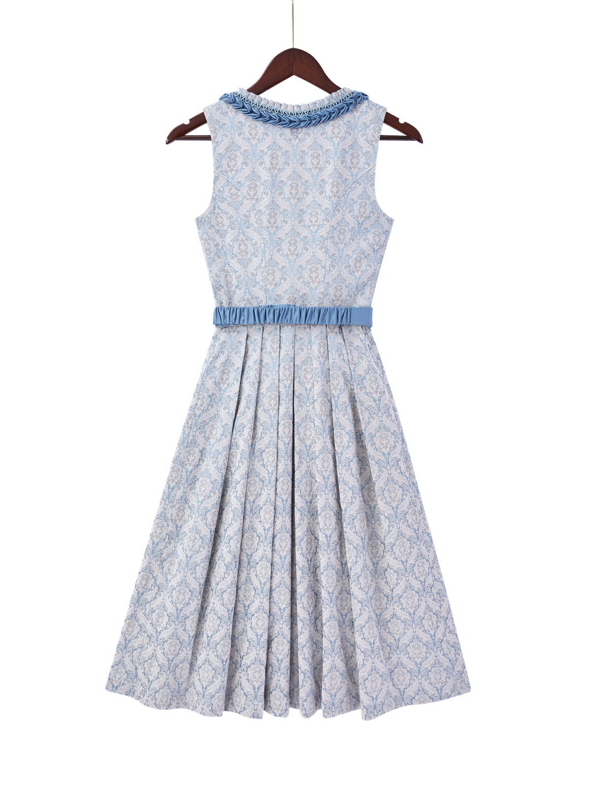 Blau mit Gerader Ausschnitt und Alpen-inspiriert Dirndl