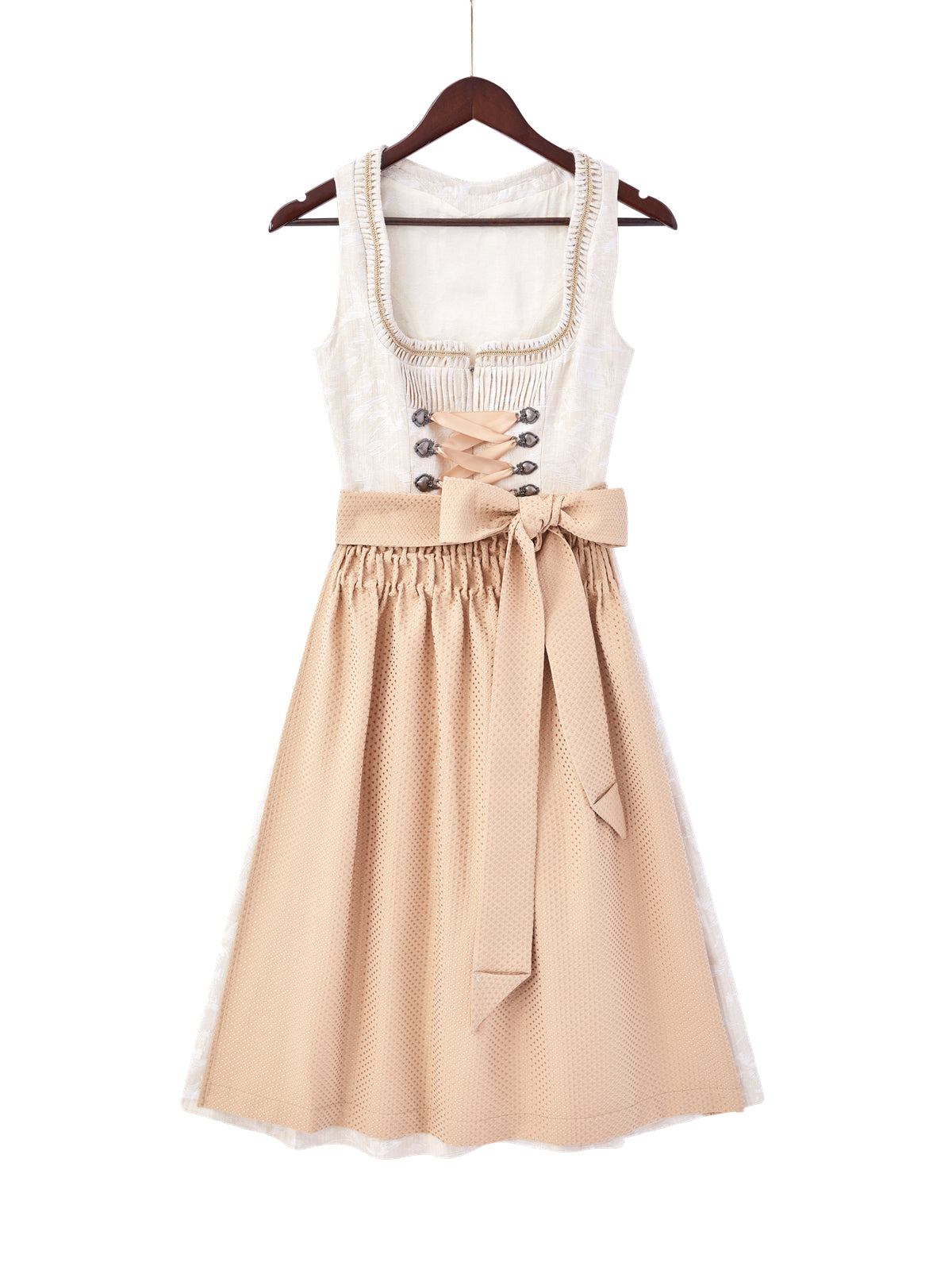 Gelb mit Gerader Ausschnitt und Festlich Dirndl