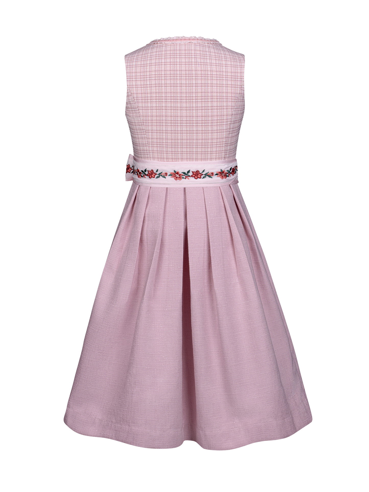 Kinder Rosa Gerader Ausschnitt Vorne Dirndl