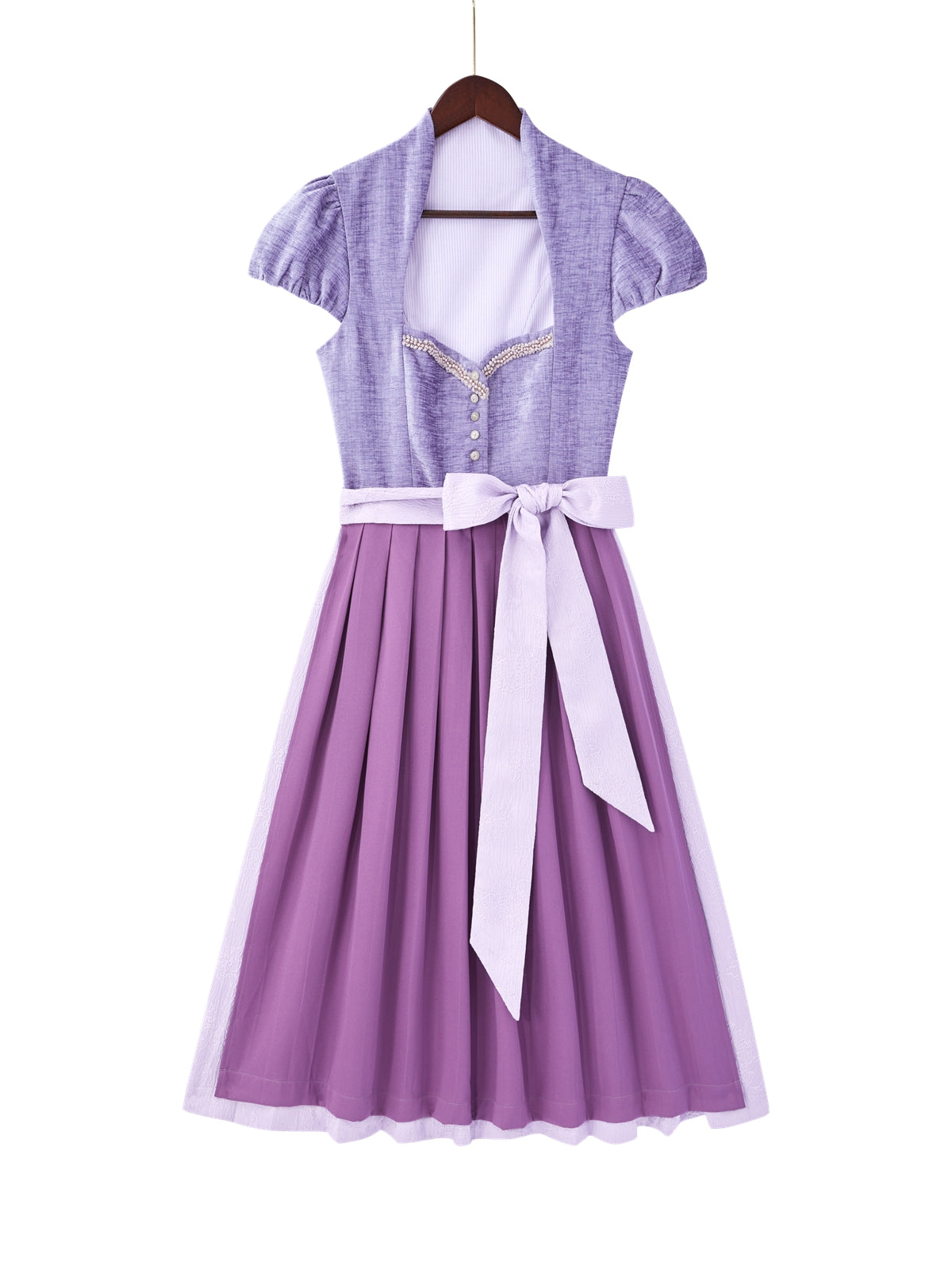 Lila mit Herz-Ausschnittund Herbstlich Dirndl