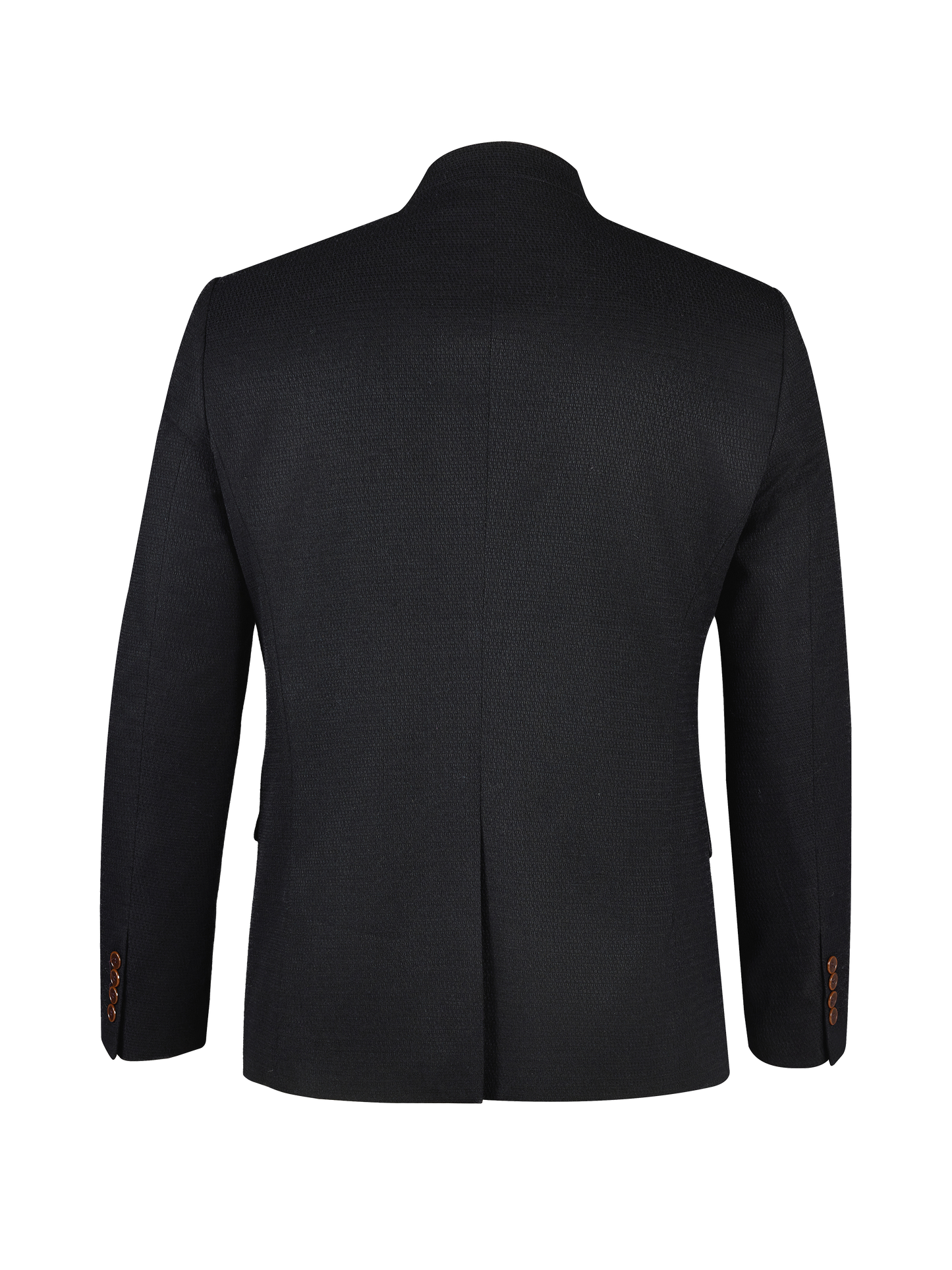 Herren Schwarz Hochgeschlossen Vorne Janker