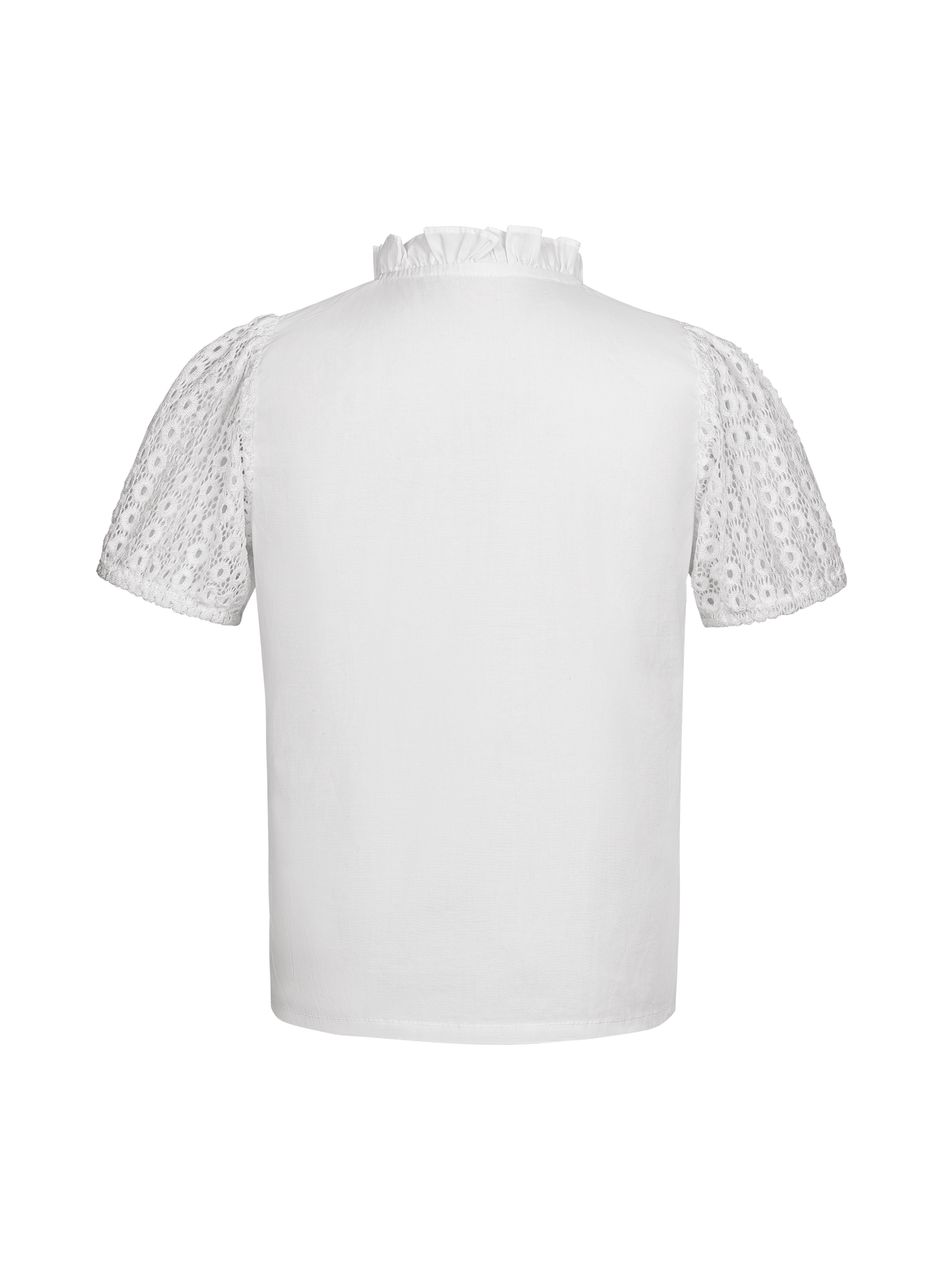 Kinder Weiß Herz-Ausschnitt Vorne Dirndlbluse