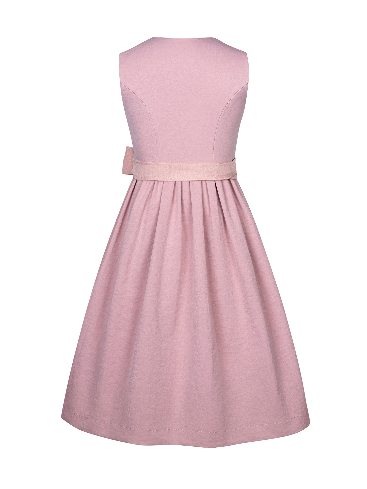 Kinder Rosa Gerader Ausschnitt Vorne Dirndl