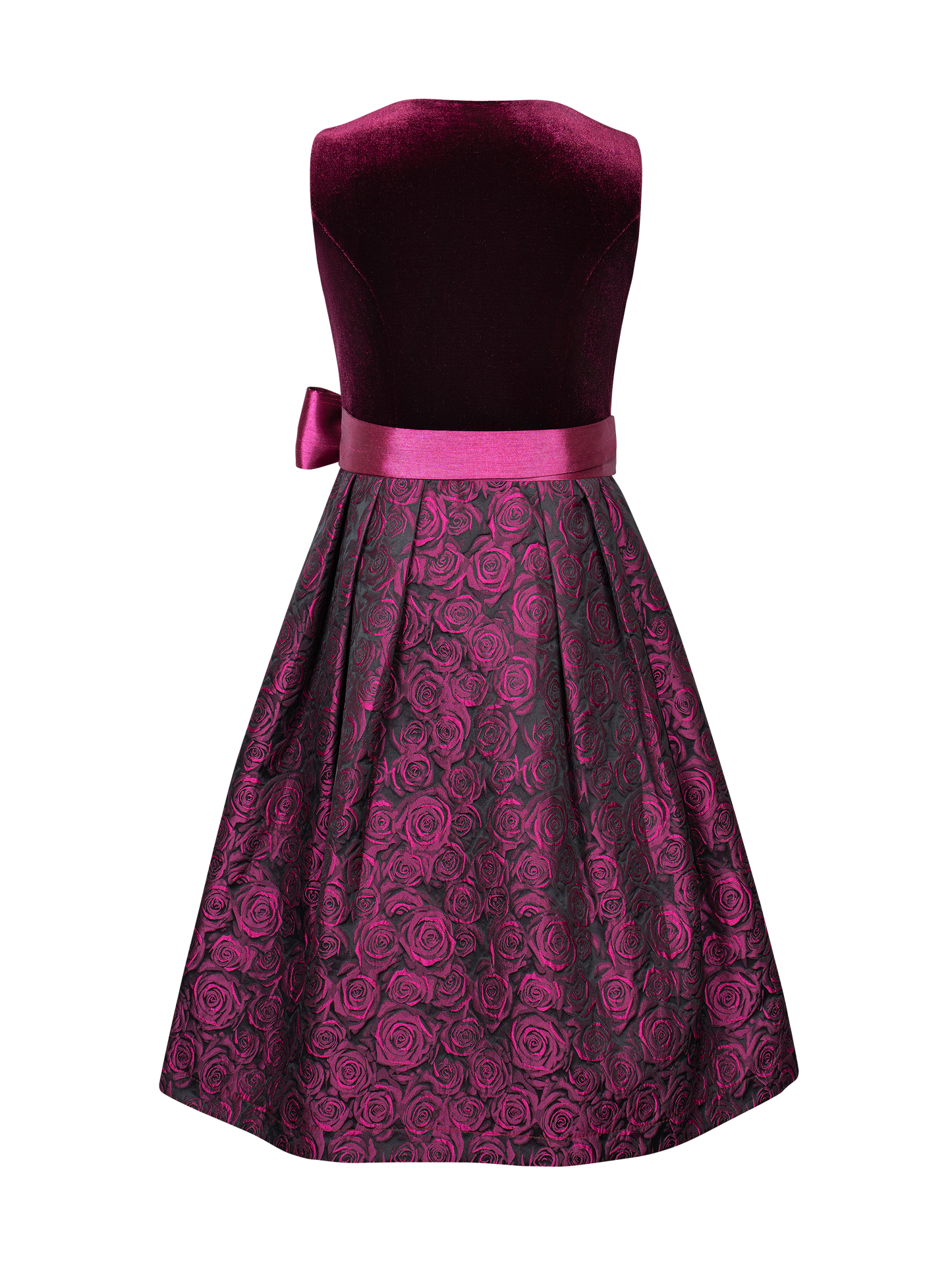 Kinder Pink Herz-Ausschnitt Vorne Dirndl