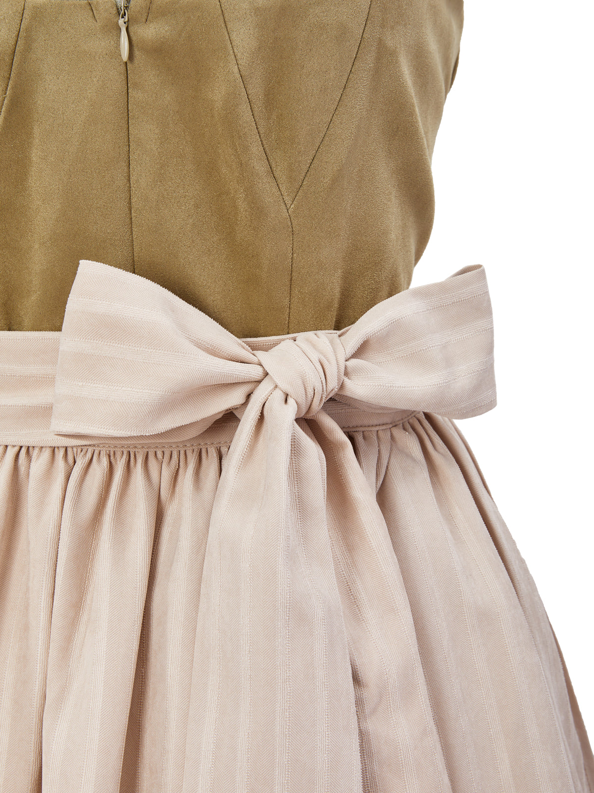 Grün mit Gerader Ausschnittund Anmutig Dirndl