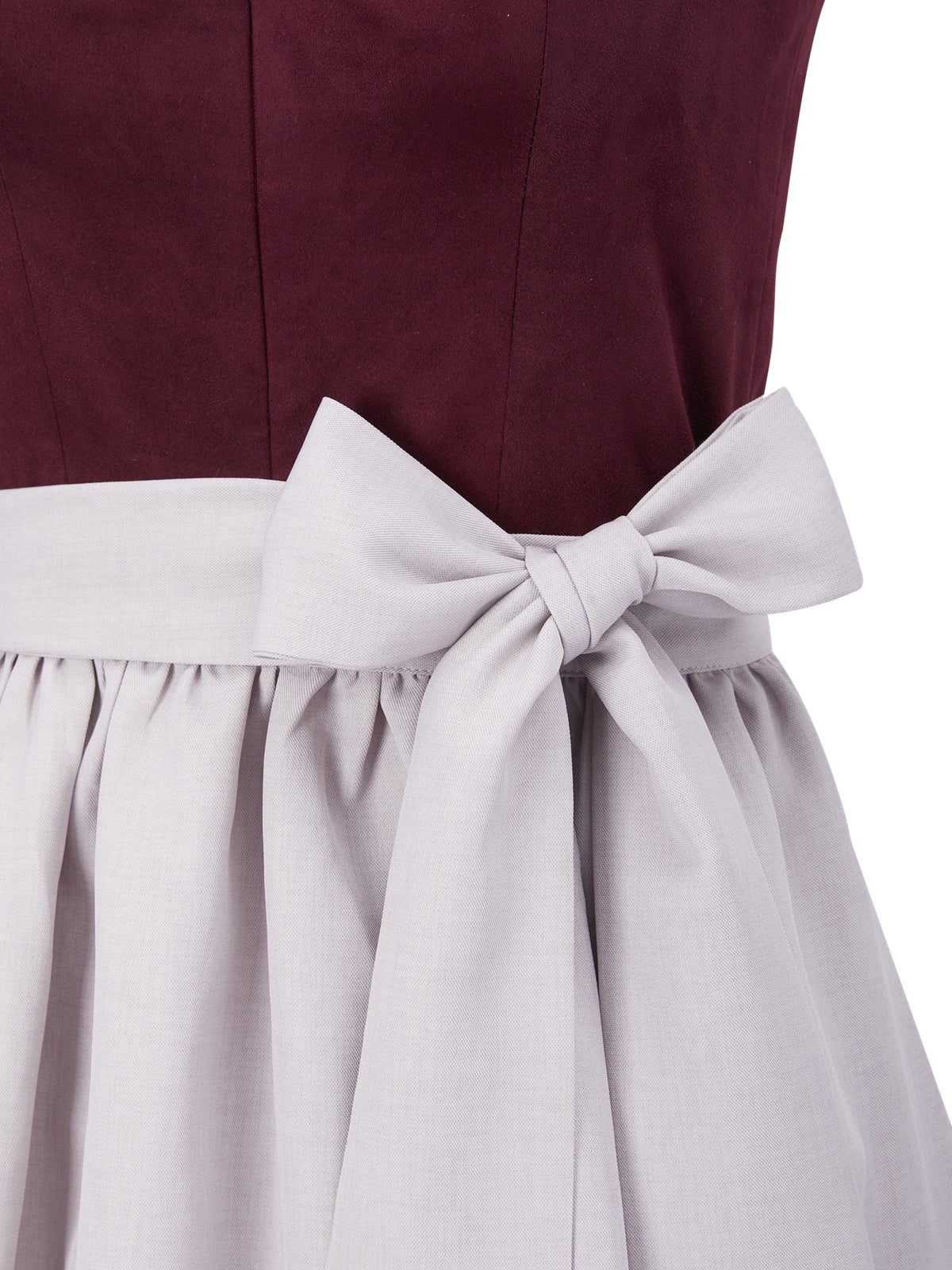 Lila mit Gerader Ausschnittund Frisch Dirndl