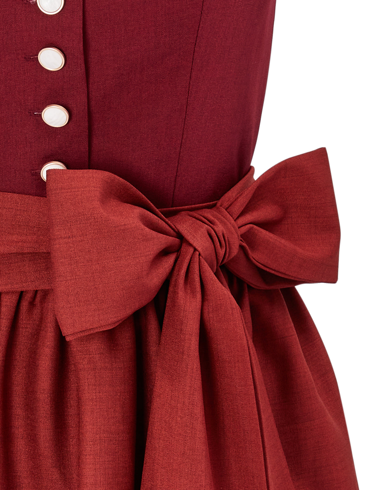 Rot mit Gerader Ausschnitt und Stilvoll Dirndl