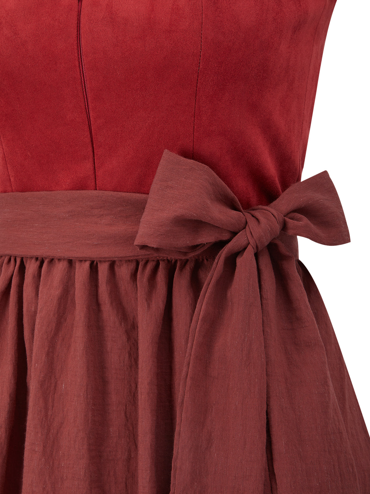 Rot mit Gerader Ausschnitt und Elegant-verspielt Dirndl