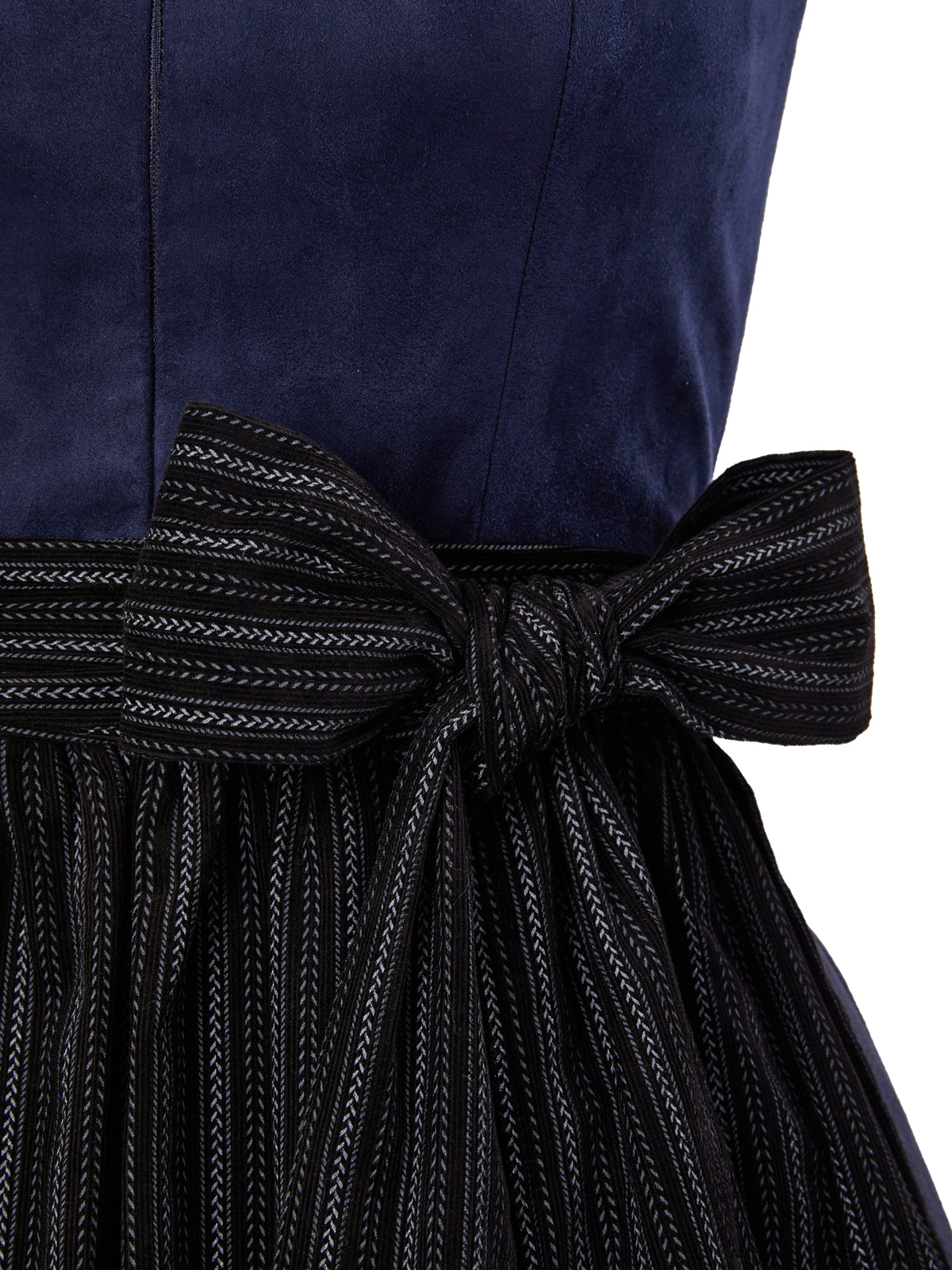 Blau mit Gerader Ausschnitt und Einfarbig Dirndl