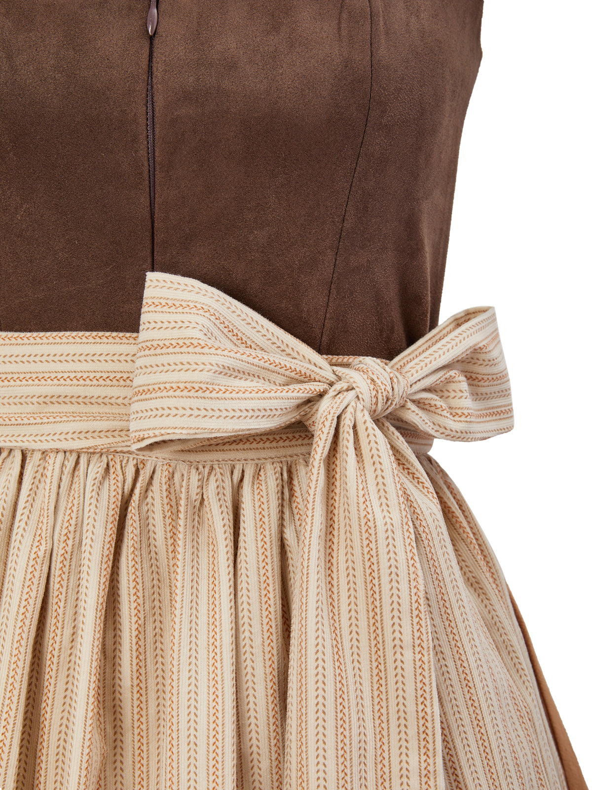 Braun mit Gerader Ausschnittund Atemberaubend Dirndl