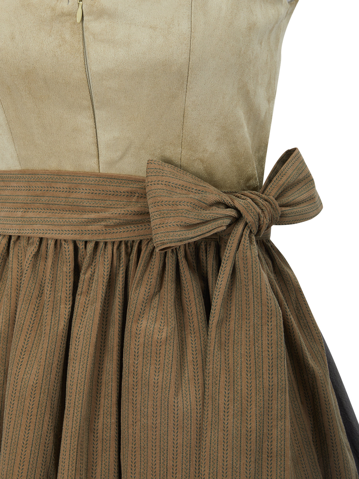 Grün mit Gerader Ausschnittund Dezent Dirndl