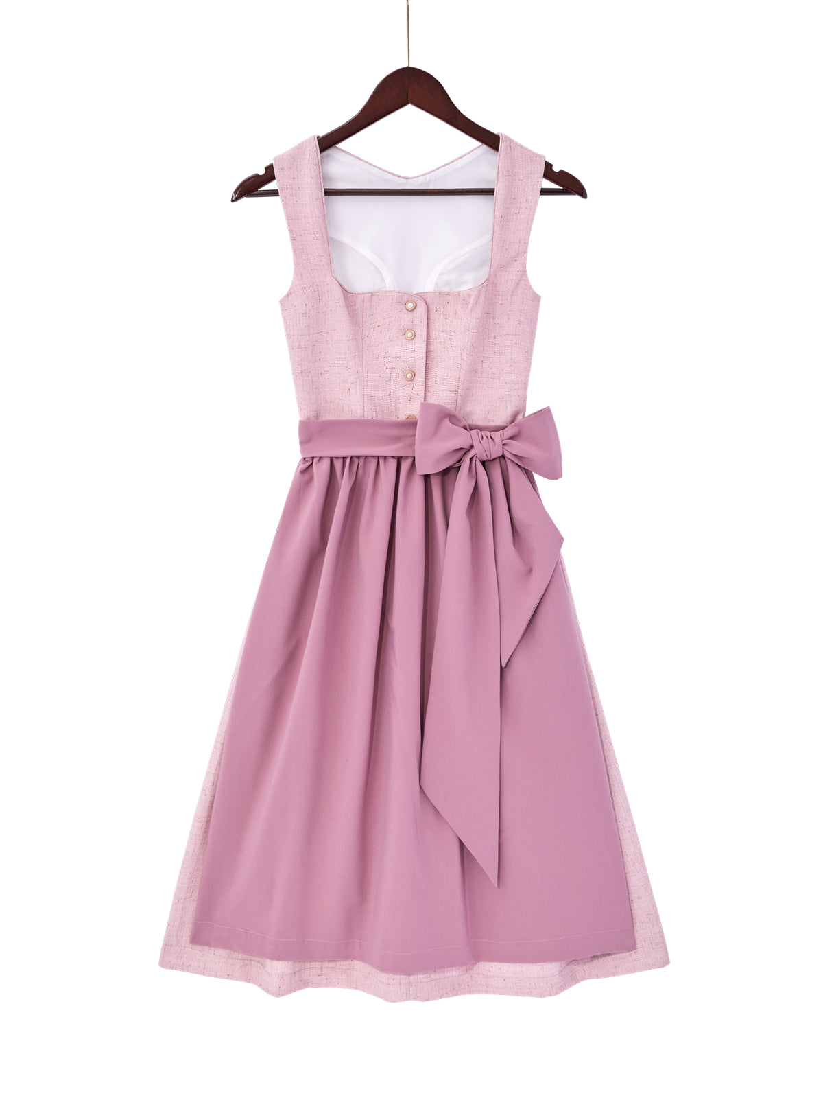 Rosa mit Herz-Ausschnitt und Detailverliebt Dirndl