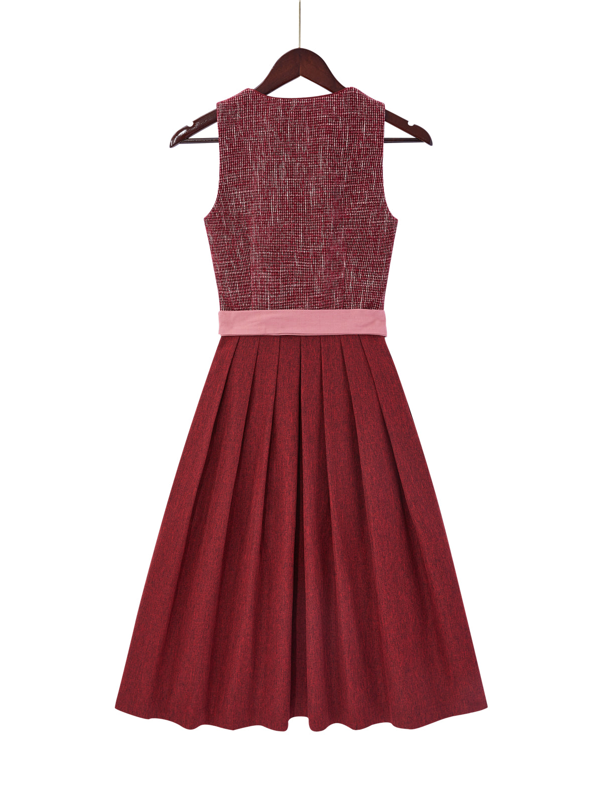 Rot mit Gerader Ausschnitt und Herbstlich Dirndl