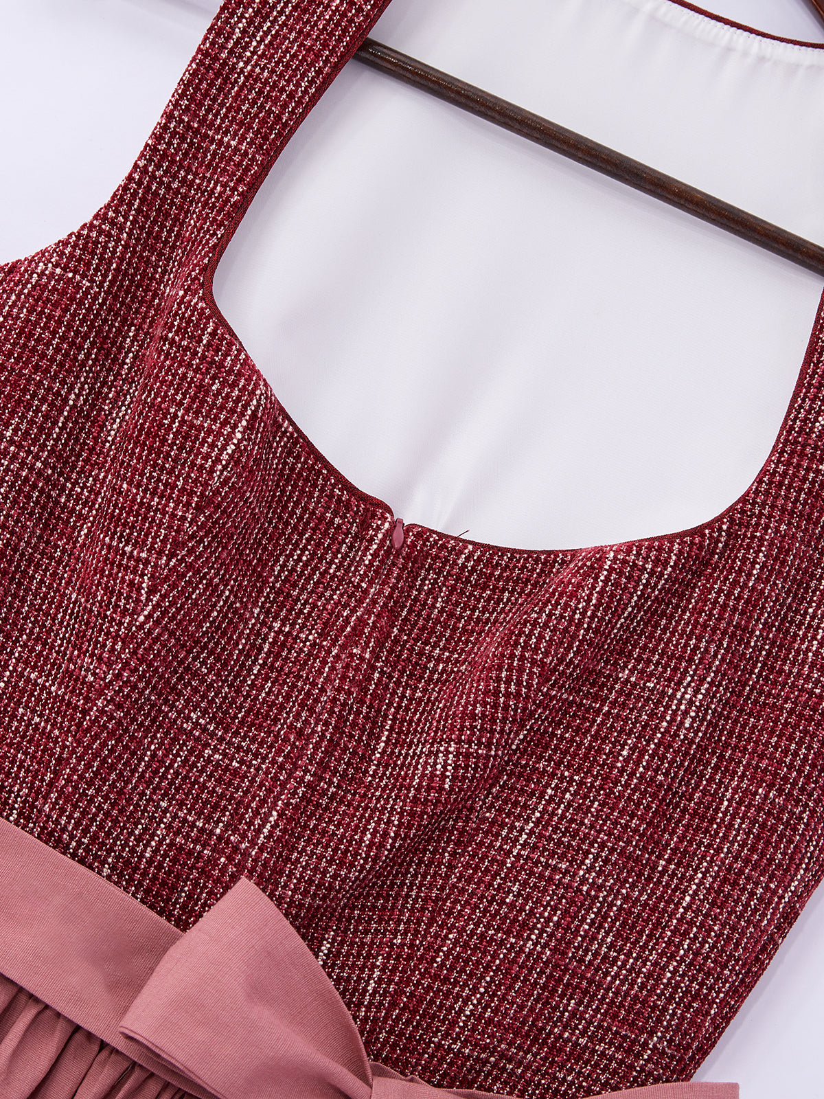 Rot mit Gerader Ausschnitt und Herbstlich Dirndl