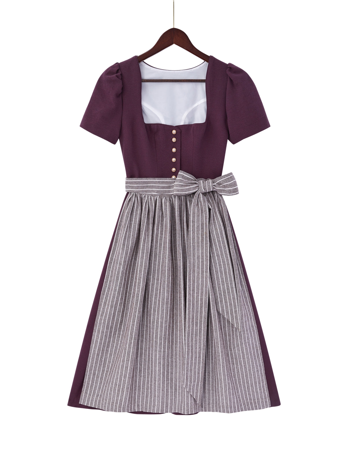 Lila mit Herz-Ausschnitt und Wiesentauglich Dirndl