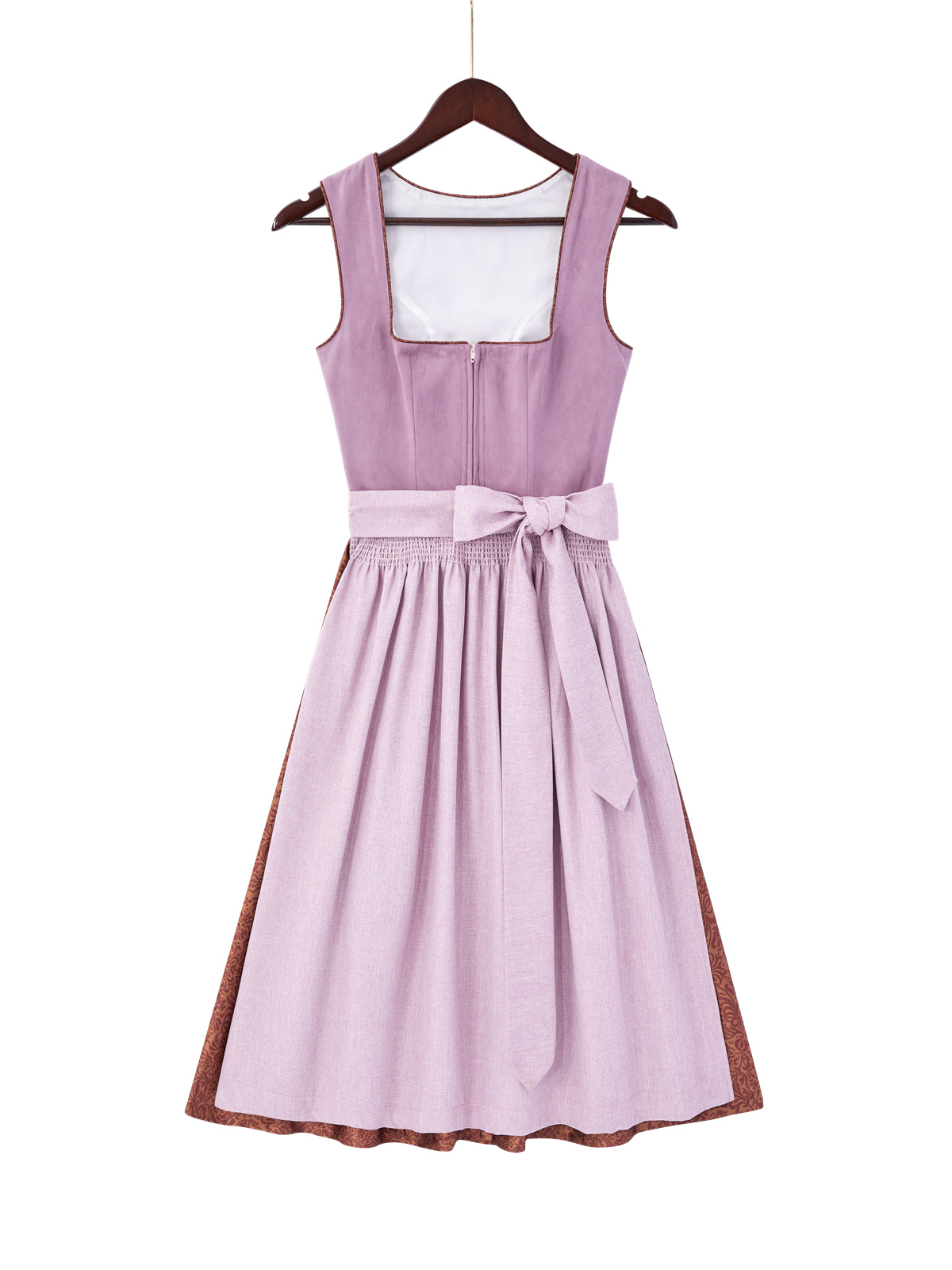 Lila mit Gerader Ausschnittund Alpen-inspiriert Dirndl