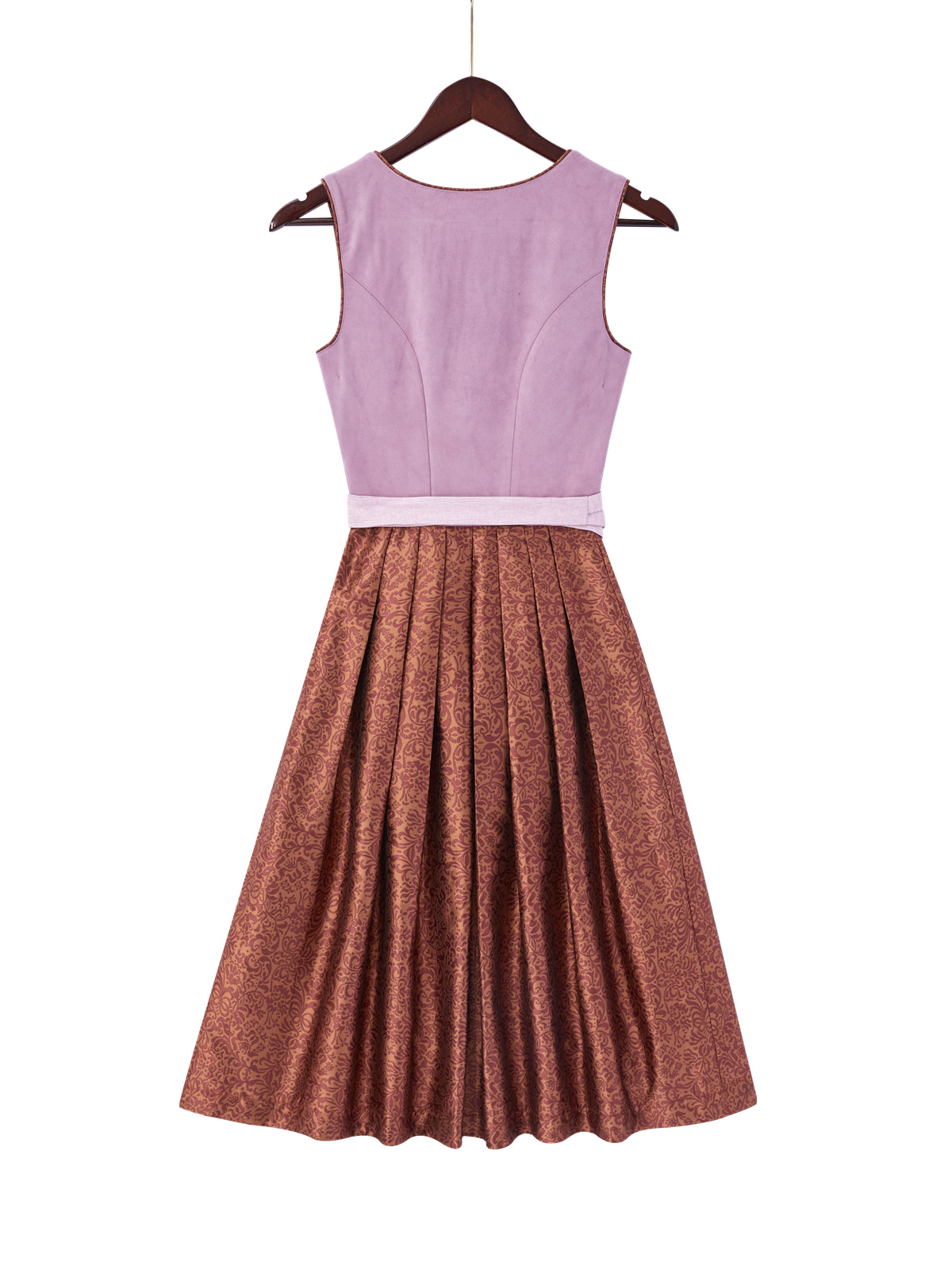 Lila mit Gerader Ausschnittund Alpen-inspiriert Dirndl