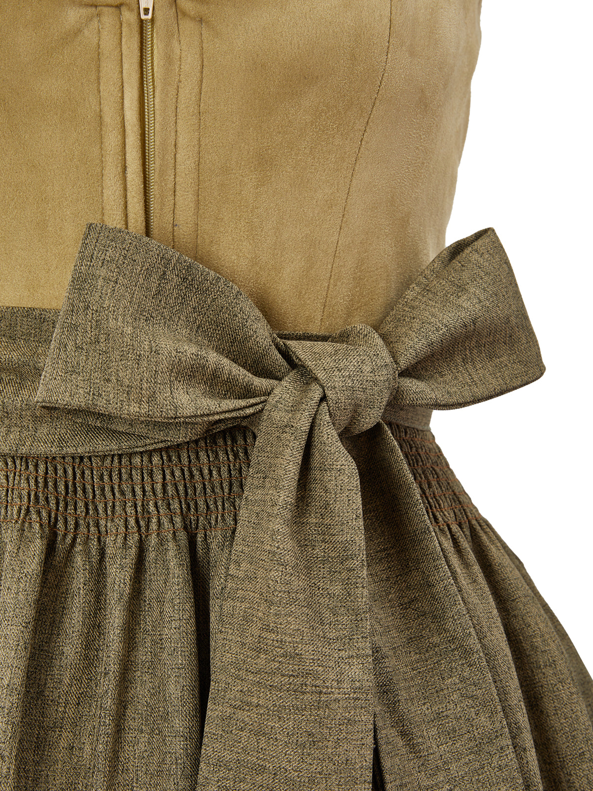 Braun mit Gerader Ausschnittund Edelmütig Dirndl