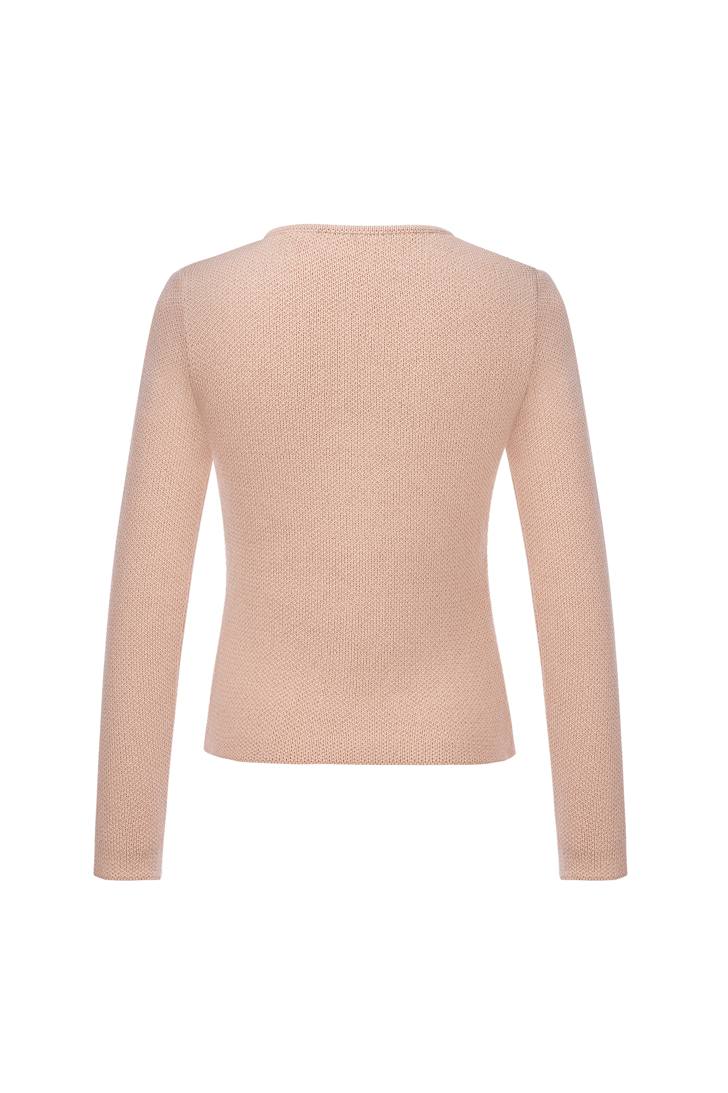 Damen Braun Rundhals Vorne Strickjacken