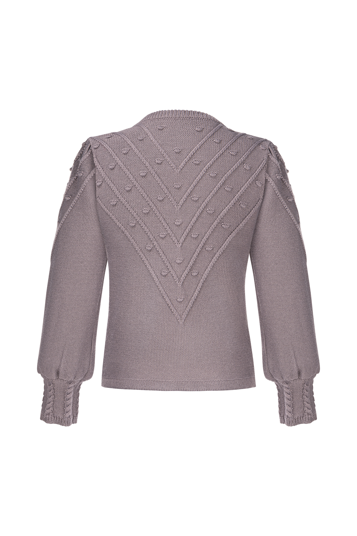 Damen Grau Rundhals Vorne Strickjacken