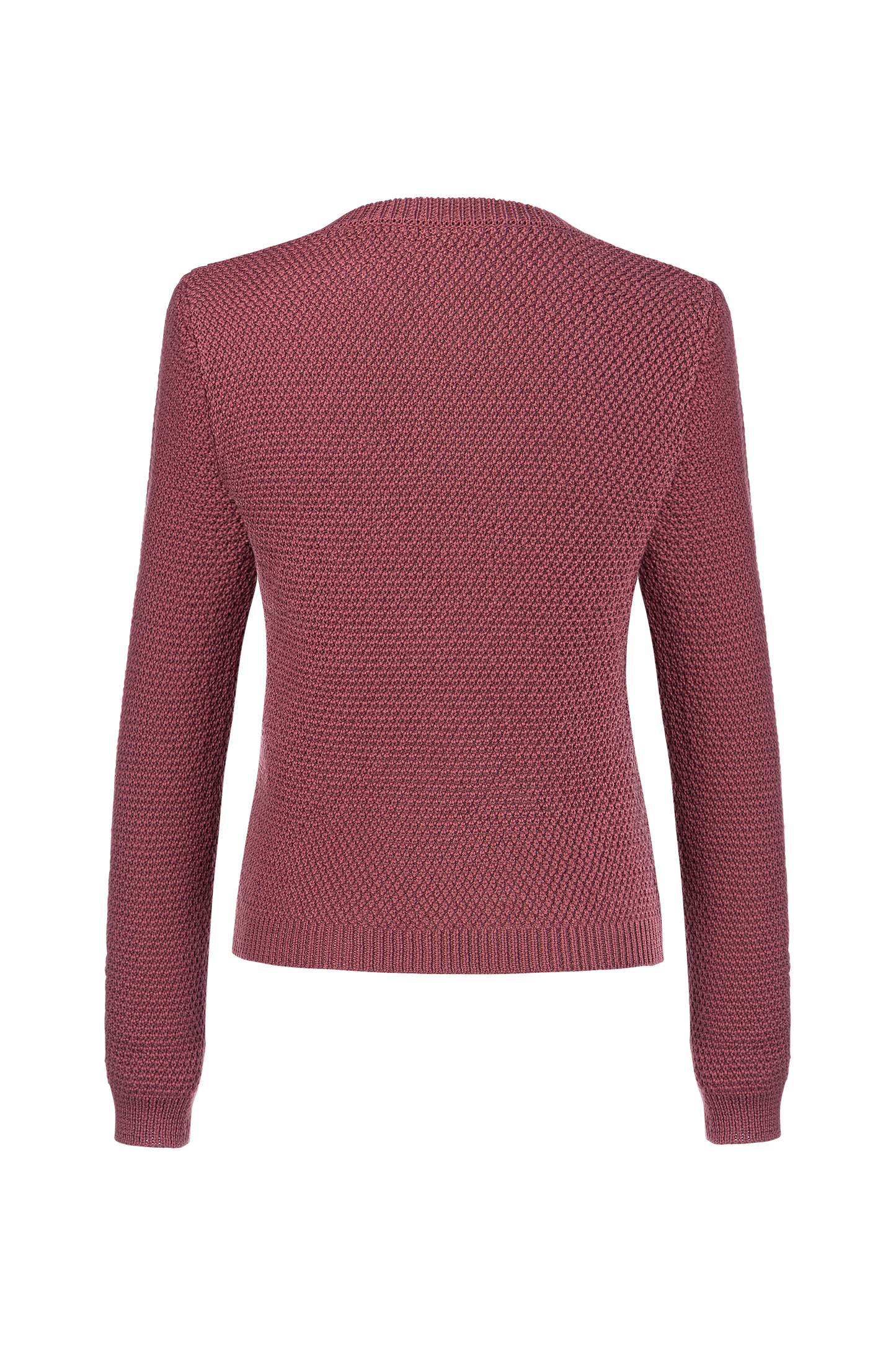 Damen Lila Rundhals Vorne Strickjacken