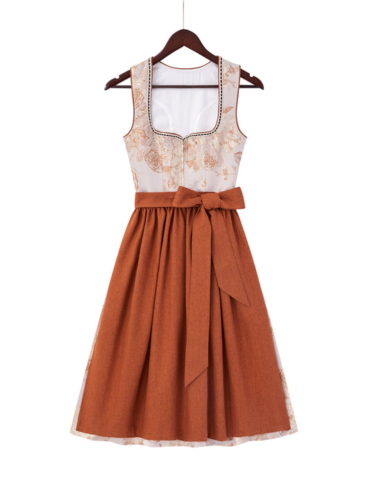 Braun mit Herz-Ausschnittund  Elegant Dirndl