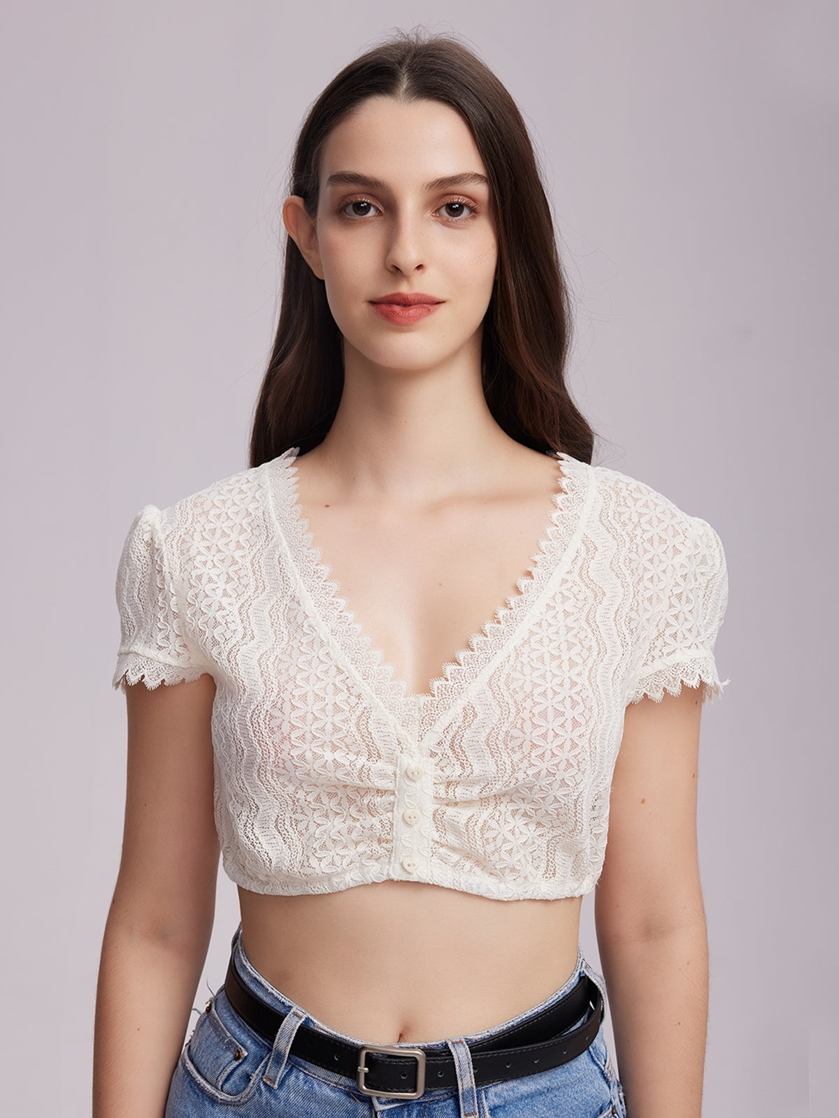DIRNDLBLUSE - MERLE IN WEISS
