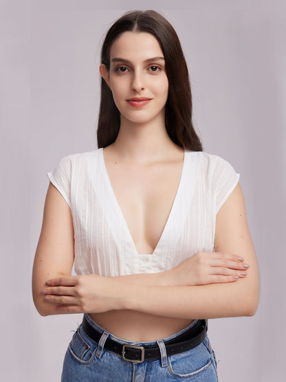 DIRNDLBLUSE - MILANA IN WEISS