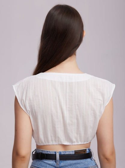 DIRNDLBLUSE - MILANA IN WEISS
