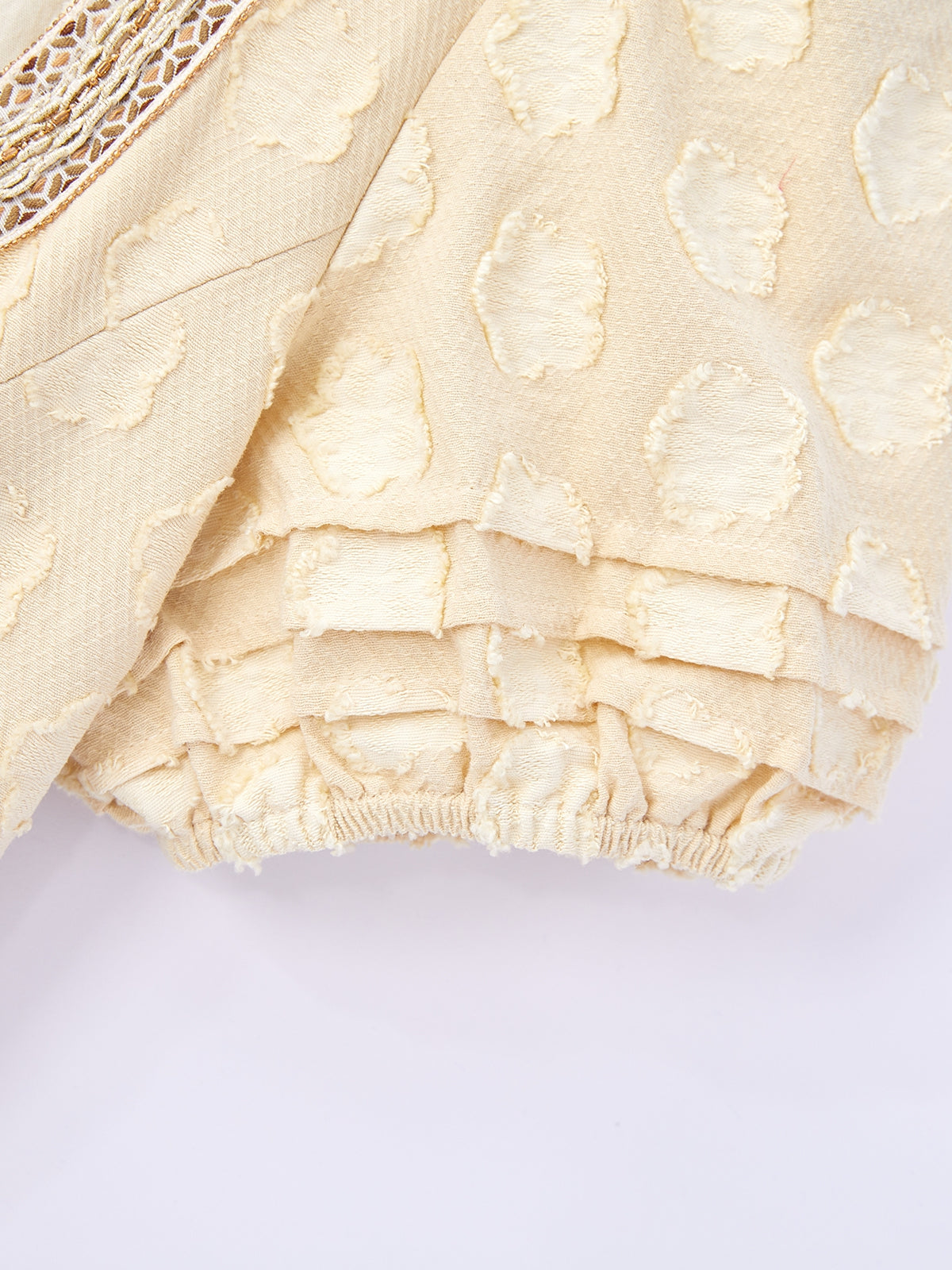 Gelb mit Gerader Ausschnittund Fein Dirndl