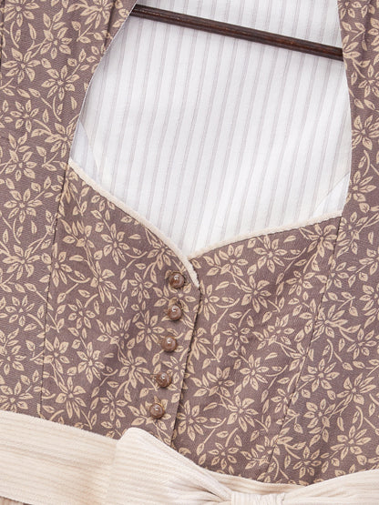 Braun mit Herz-Ausschnitt und Luftig-leicht Dirndl