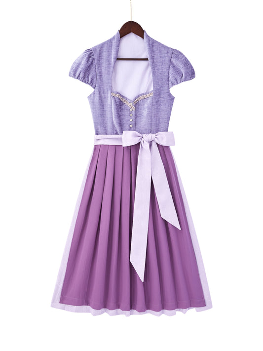 Lila mit Herz-Ausschnittund Herbstlich Dirndl