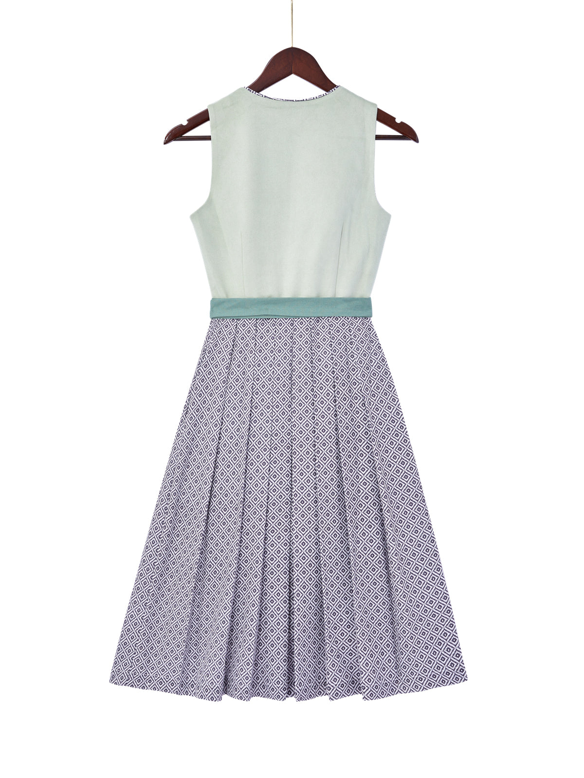 Grün mit Gerader Ausschnittund  Praktisch Dirndl