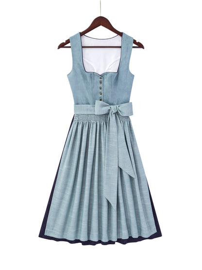 Blau mit Herz-Ausschnitt und Bezaubernd Dirndl