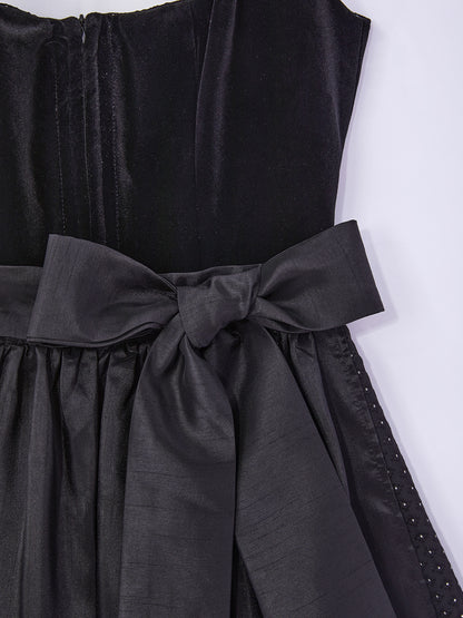 Schwarz mit Gerader Ausschnitt Ökologisch Dirndl